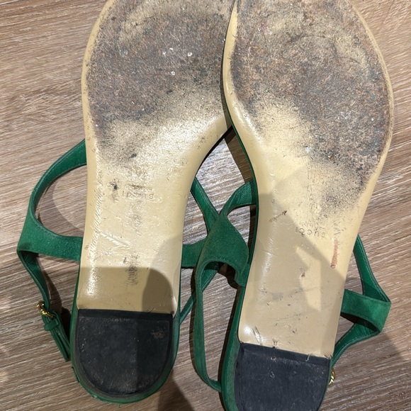 Gucci Green Suede Horsebit Sandals – Size [40] – Authentic” - Picture 6 of 9